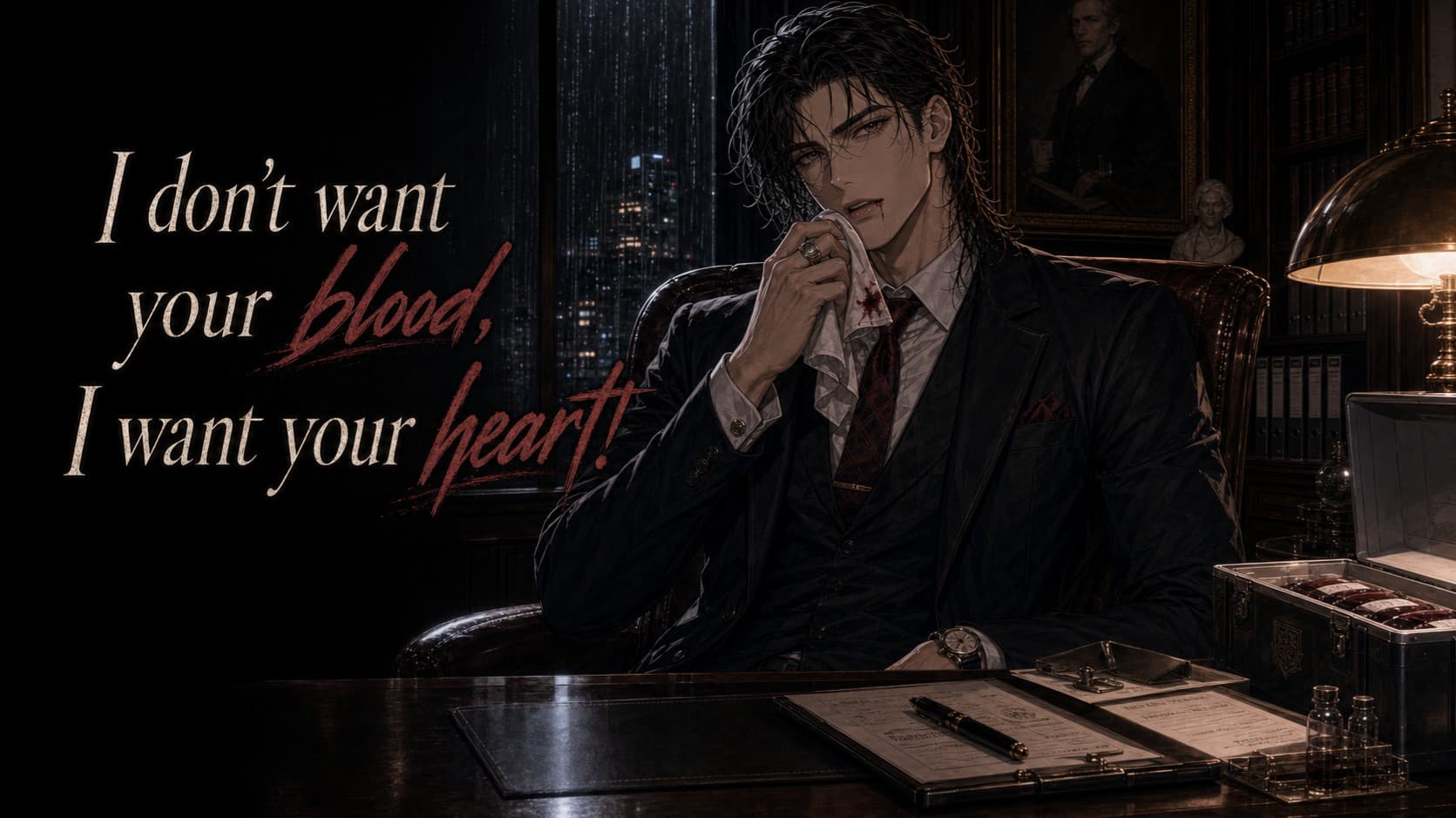 "I don't want your blood, I want your heart!" - Male Version